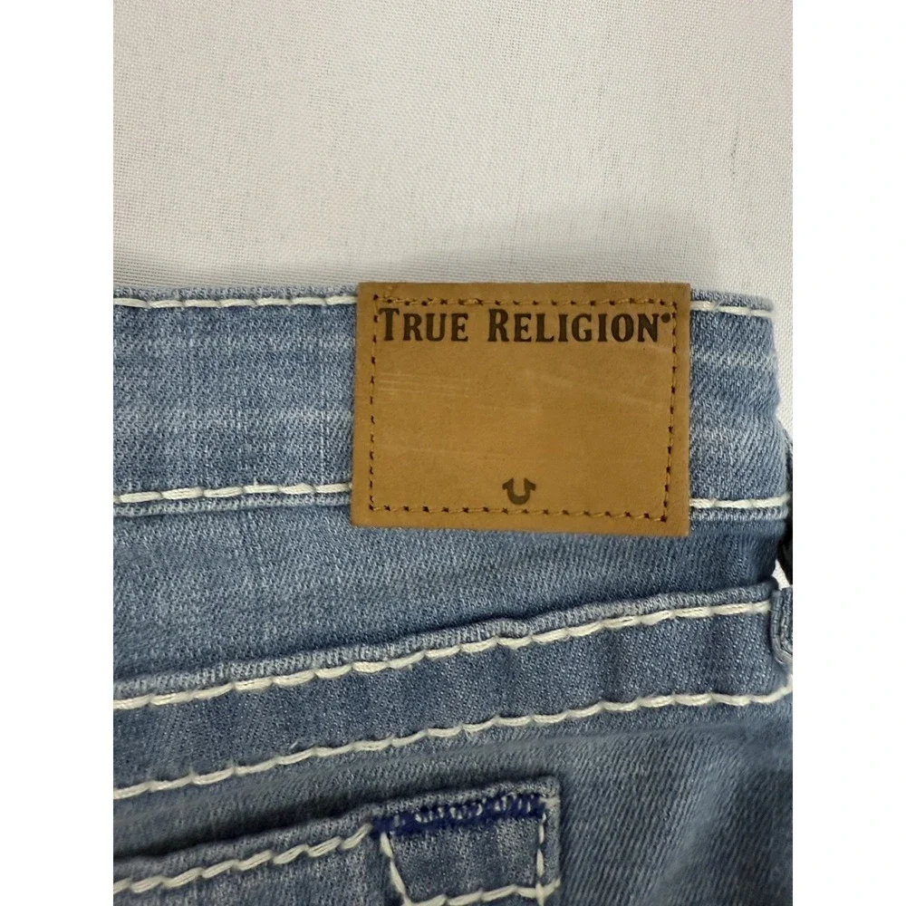 NWT True Religion Geno‎ Cut Off Short Youth Boys 16 Blue Denim